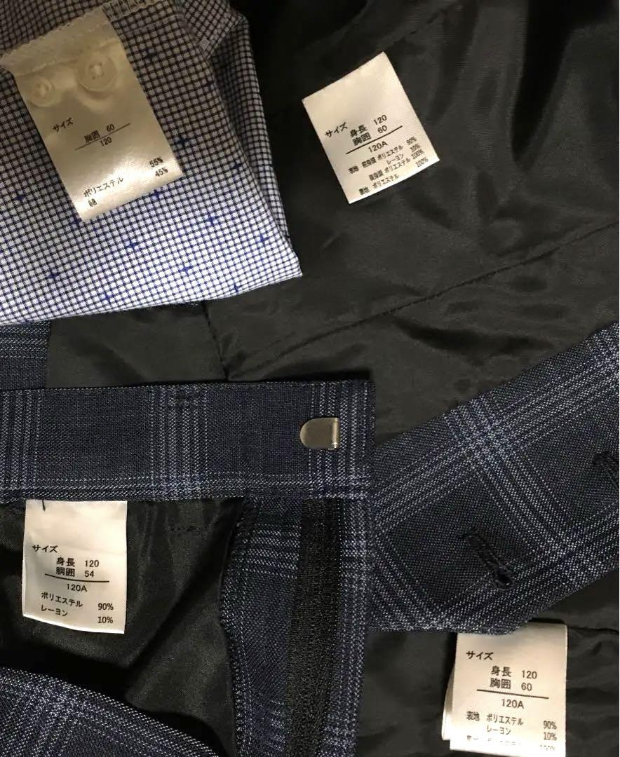 【極美品】ワンダーファクトリー　キッズスーツ120 紺　5点セット　卒園