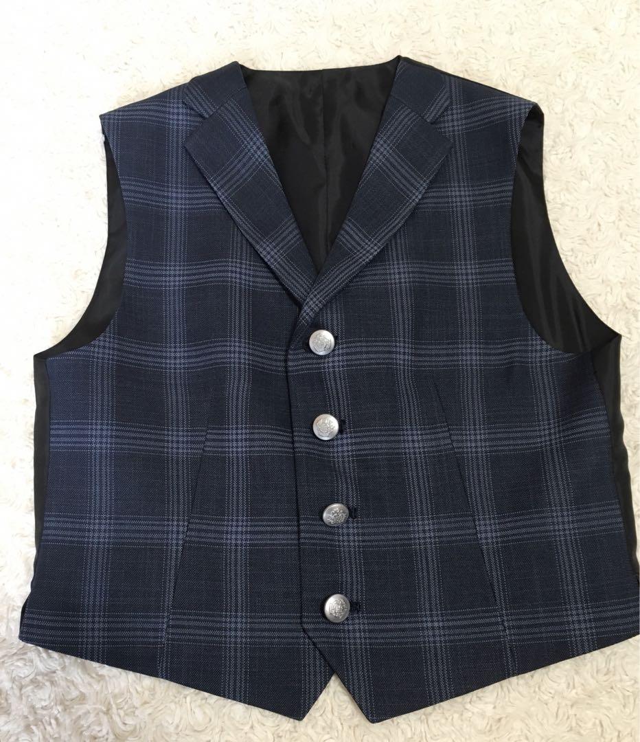 【極美品】ワンダーファクトリー　キッズスーツ120 紺　5点セット　卒園
