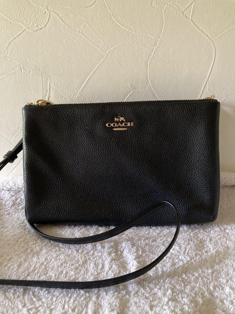 COACH 黒 レザー ショルダーバッグ