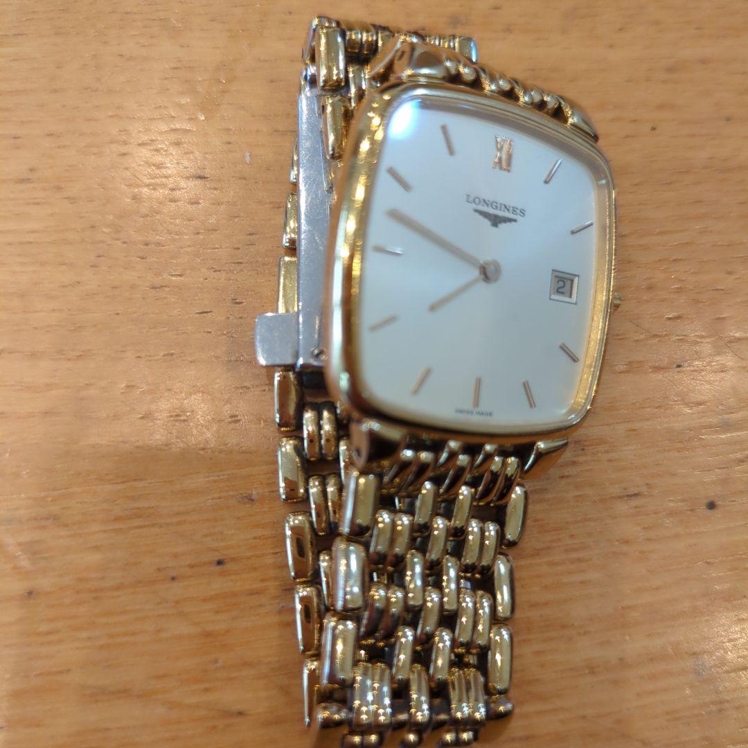値下げ【美品】LONGINES ゴールド スクエア型腕時計