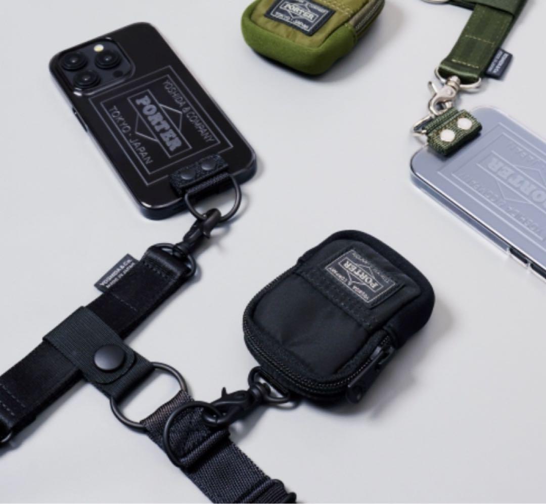 PORTER ポーチ付き肩掛けスマホケース iPhone 15 pro 黒