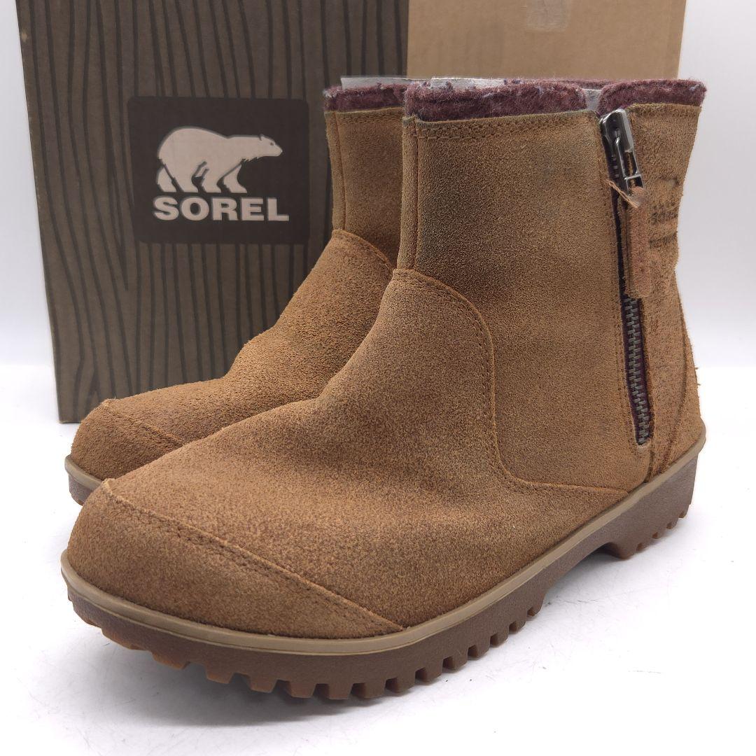 未使用 SOREL MEADOW ZIP ソレル レザー ブーツ 25cm