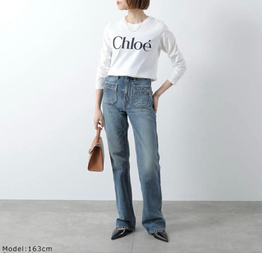 新品未使用！Chloe Kids 長袖Tシャツ ホワイトC20650レディース