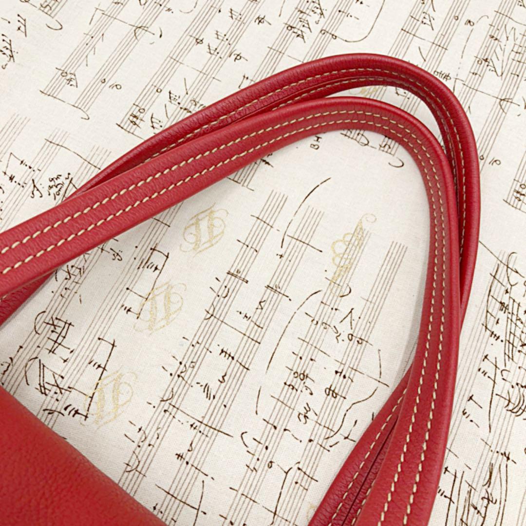 通販日本製 PRADA バッグ 柔らかカーフレザー 赤色 Gカード付き A4可能 肩掛け可 6YcVK-m29151783490 国産限定品