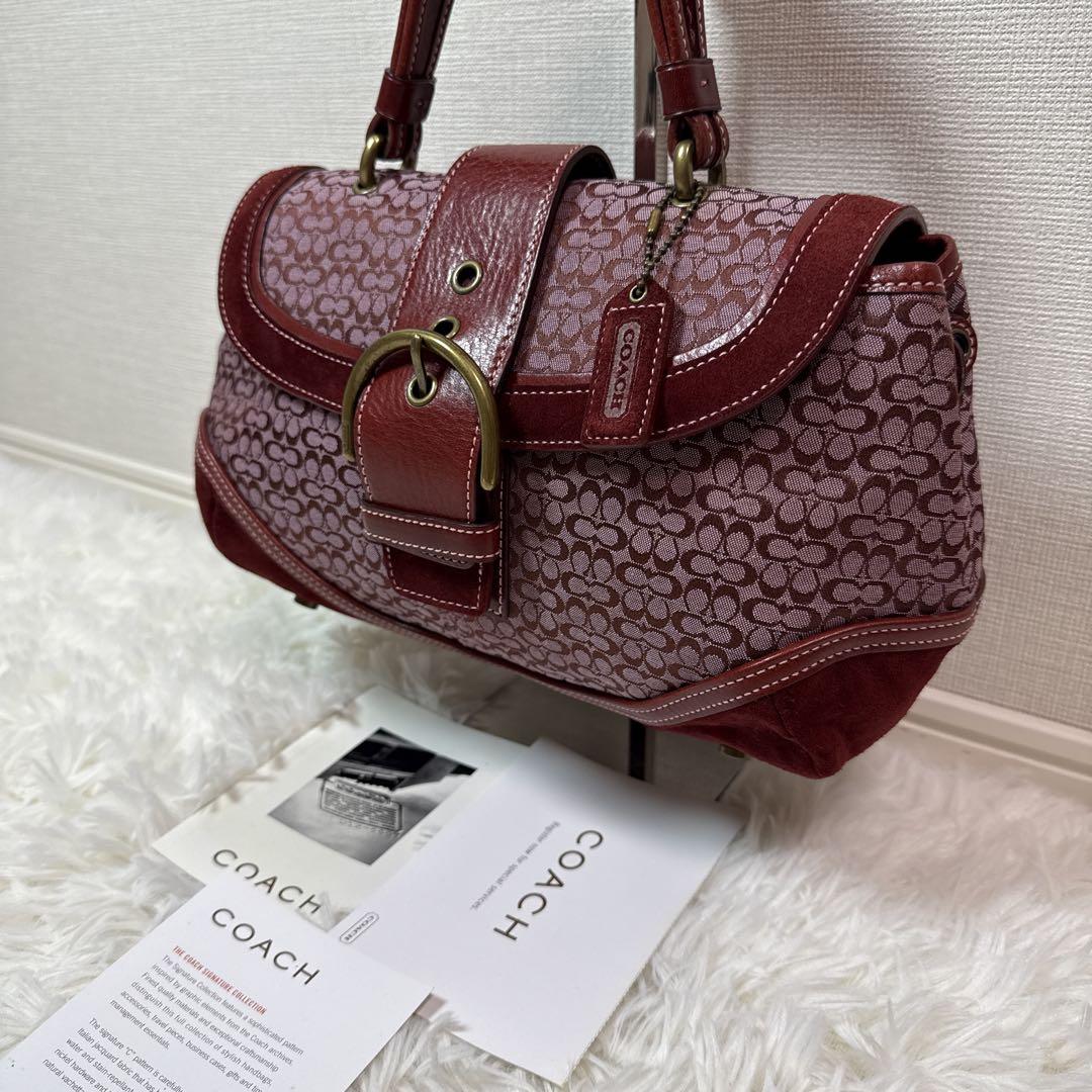 希少 coach コーチ ハンドバッグ ソーホー シグネチャー レザー s50 希少 coach コーチ ハンドバッグ ソーホー シグネチャー レザー s50