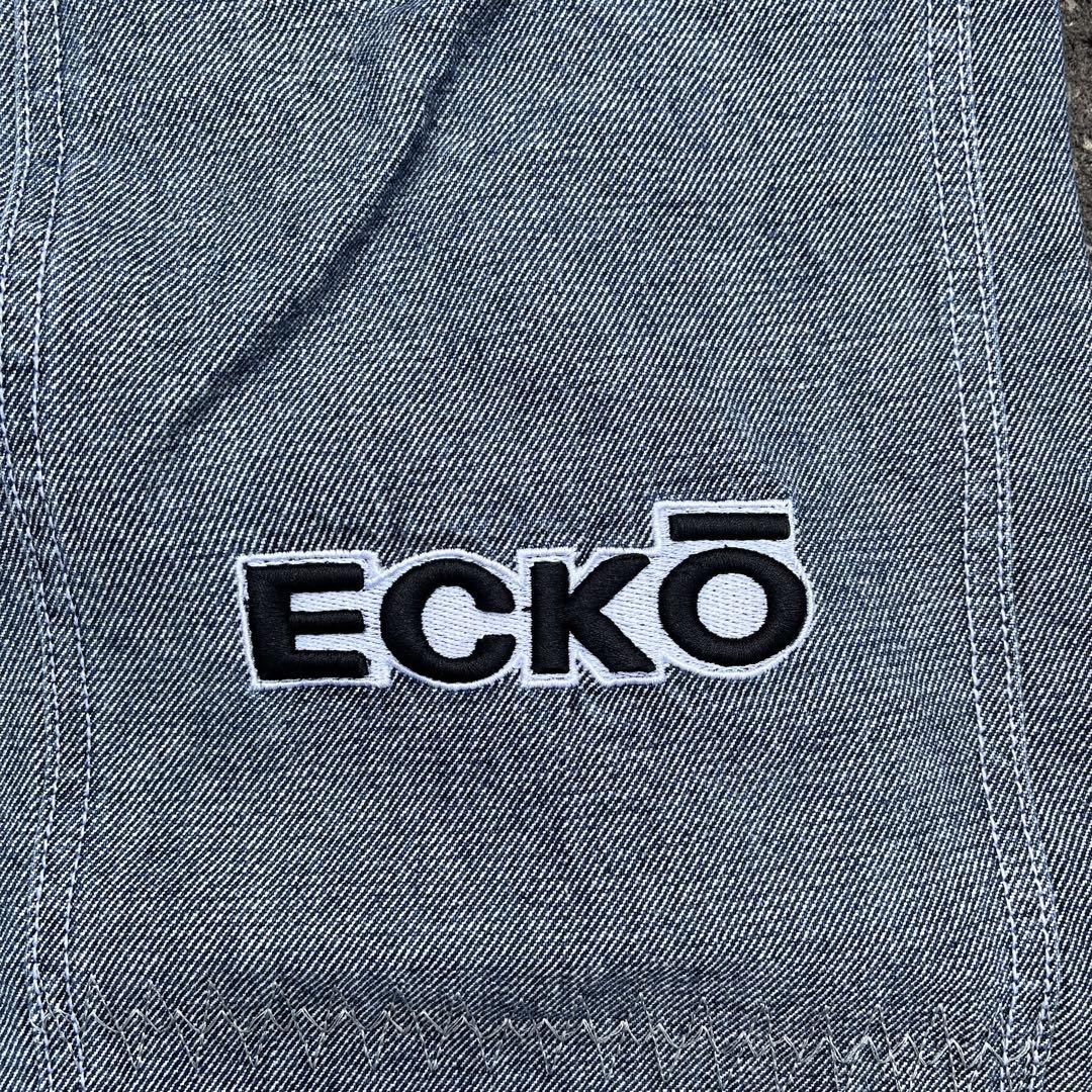 ECKO エコーアンリミテッド デニム バギーショーツ ハーフ 刺繍