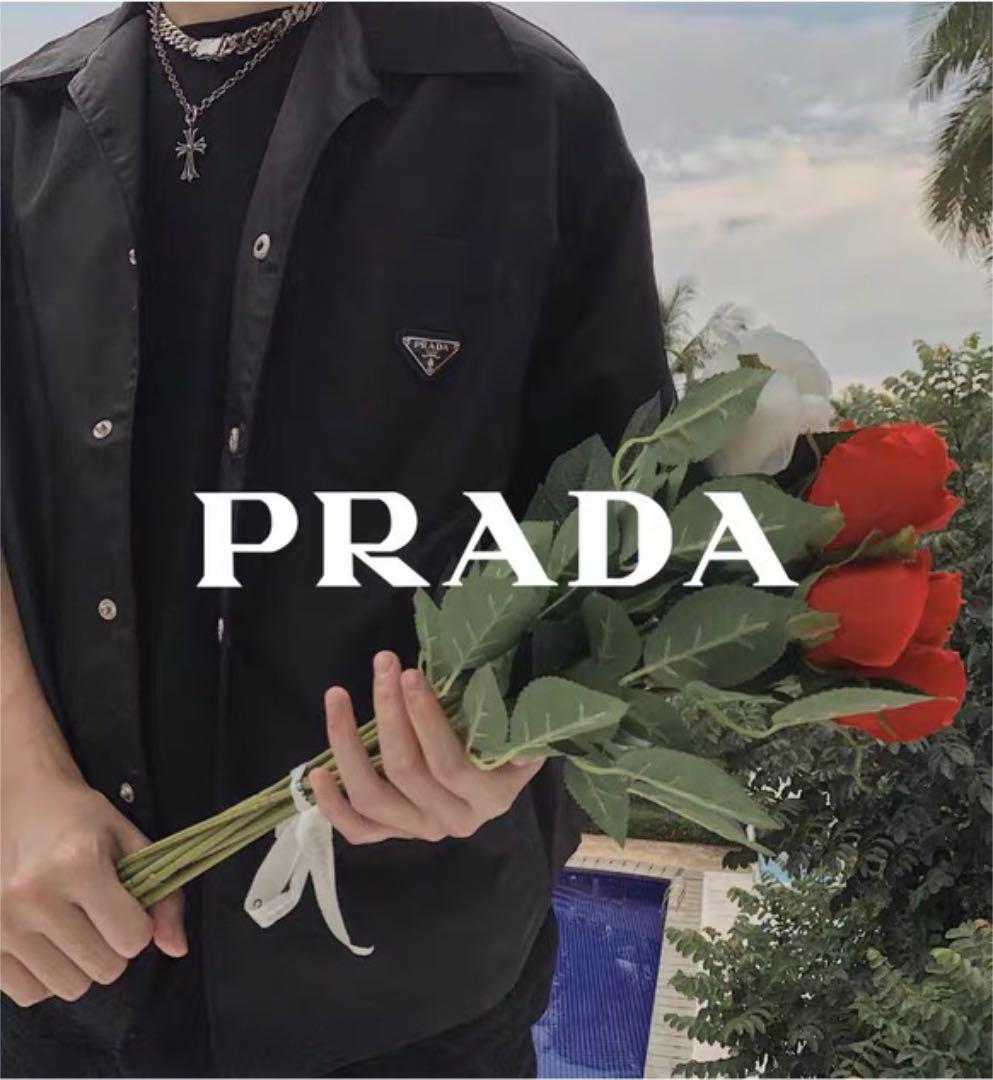 【PRADA】Re Nylon 半袖シャツ クラシックポケット スナップ