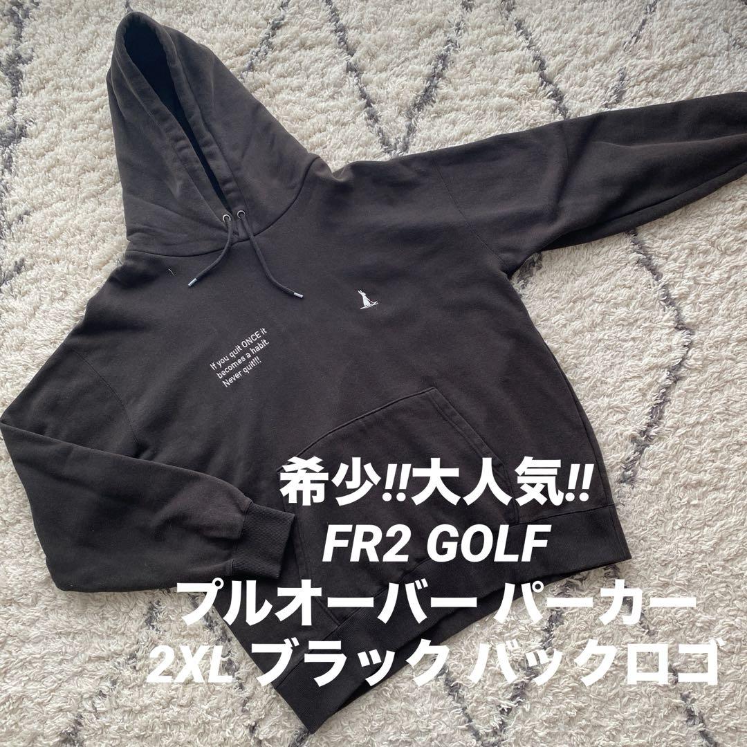 希少‼︎FR2 GOLF - バックロゴ プルオーバー パーカー 2XL ブラック