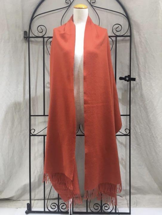 HERMES エルメスカシミヤ混大判ショール(マフラー)