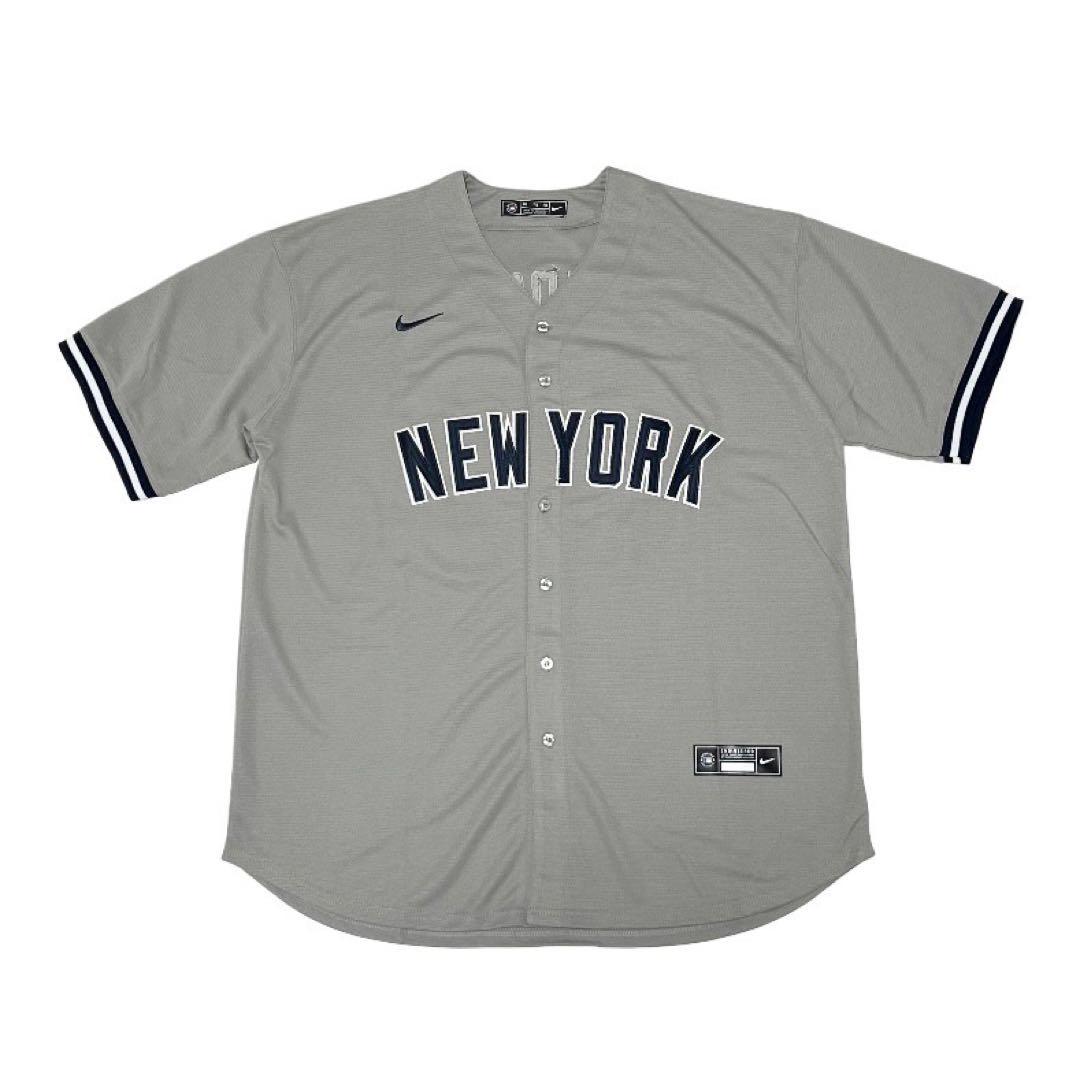 新品 XXL ニューヨークヤンキース ベースボール シャツ ジャージ グレー