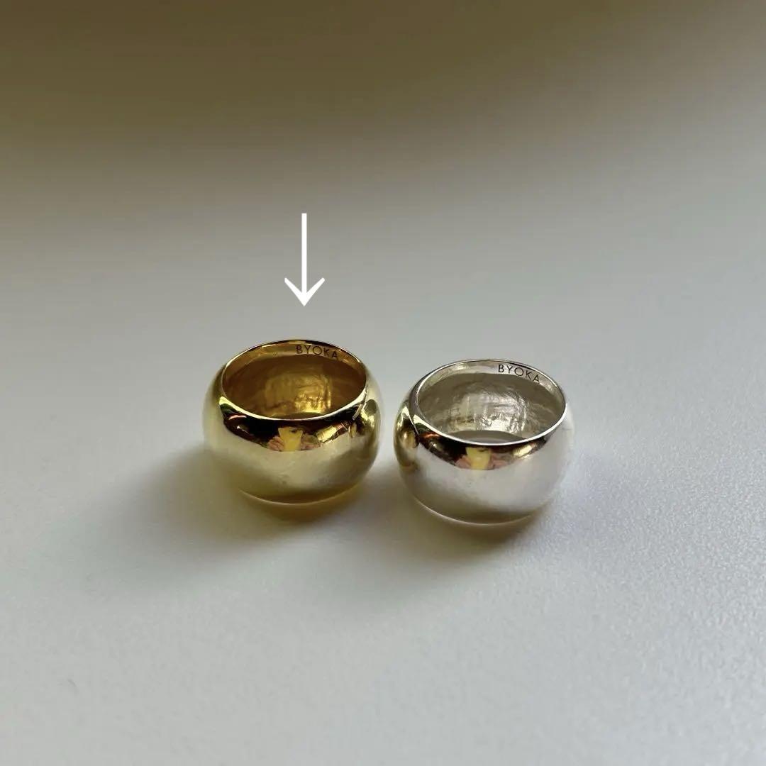 ファッション RING BARREL BYOKA ゴールド メルカリ - 11号 アクセサリー