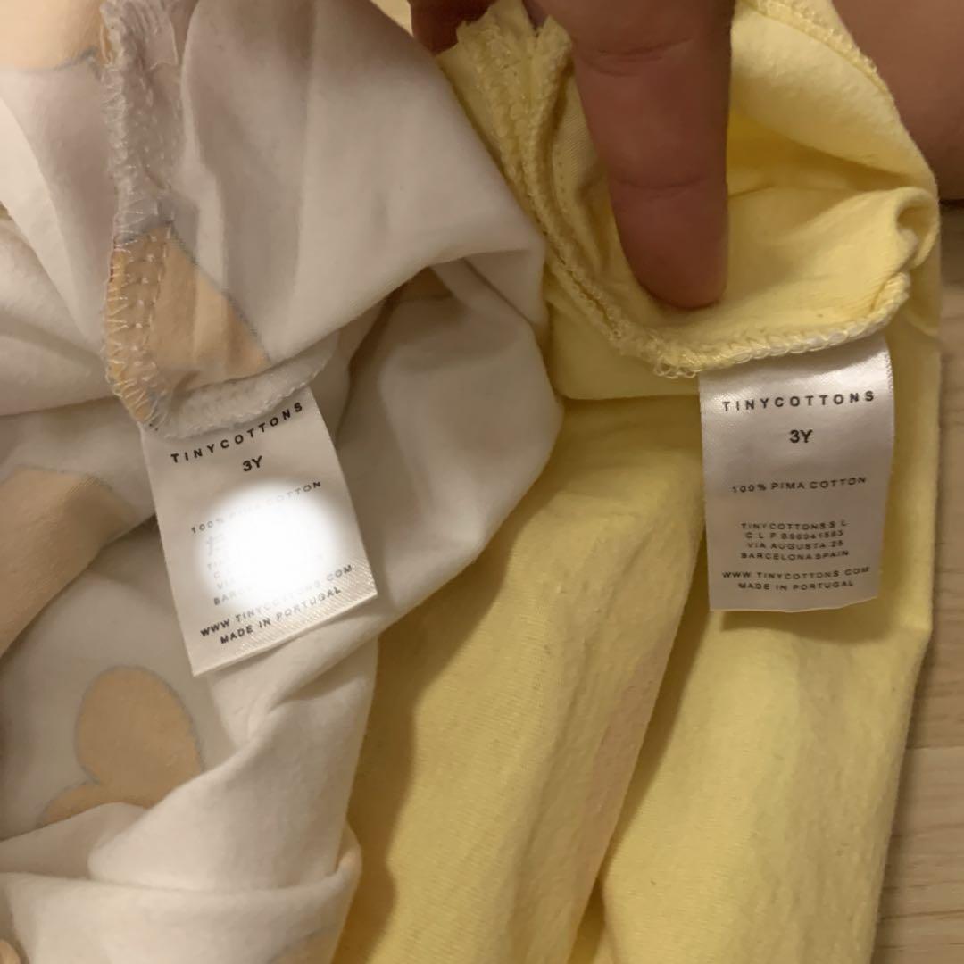 ☆専用☆TINY COTTONS Tシャツ　3Y TINY COTTONS 3Y Tシャツ 2枚セット - メルカリ