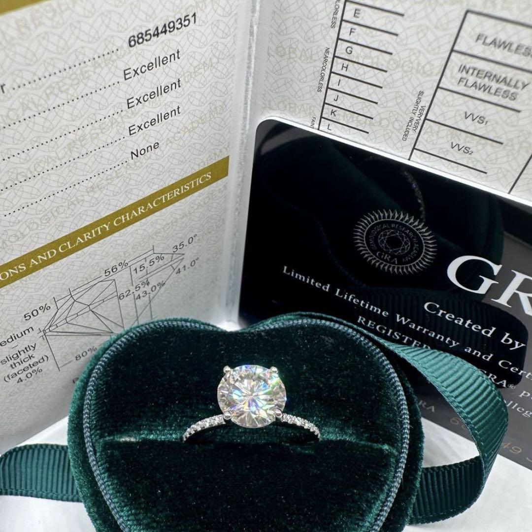 入荷now 安全 再入荷】 モアサナイト 3ctリング 【12号】人工ダイヤ リング 3ct アクセサリー