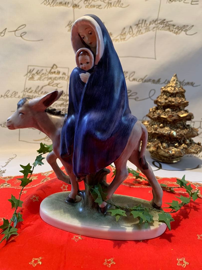 ゲーベル人形 西ドイツビンテージの出エジプトの様子の聖家族のお人形お顔