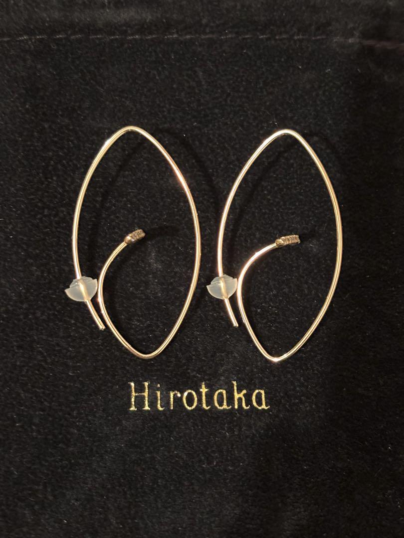 ヒロタカ　hirotaka ゴサマー ダイヤ　 フローティングピアス M