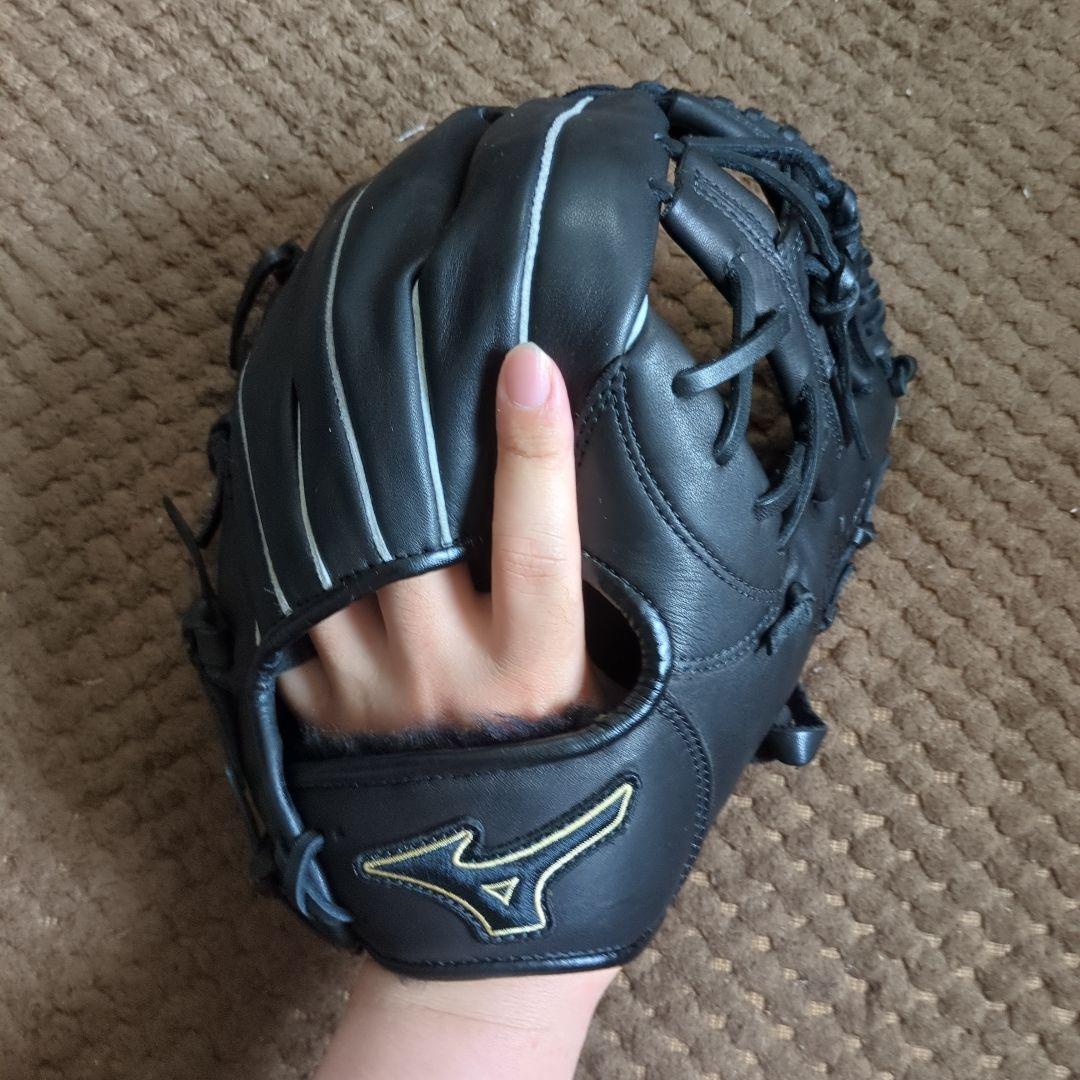 【美品】Mizuno FLEX Duo軟式グローブ ブラック