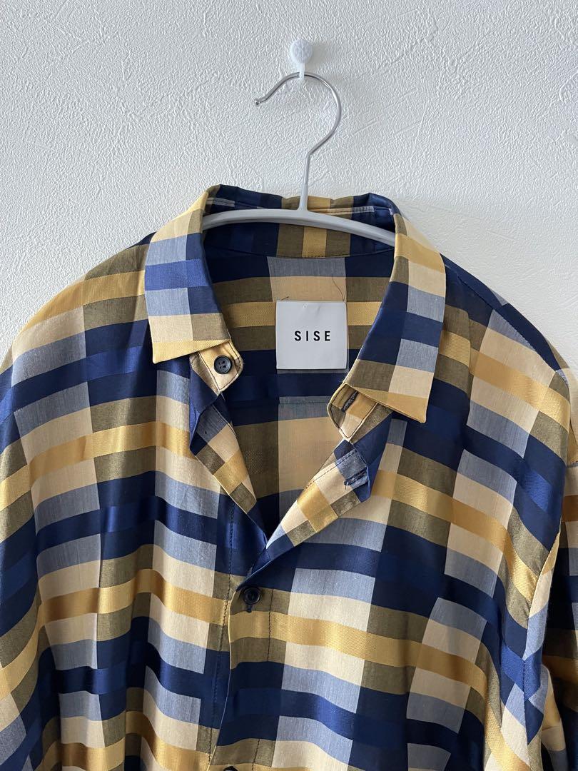 SISE チェック柄 ロングシャツ