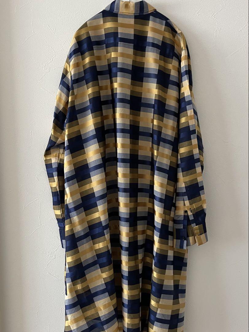 SISE チェック柄 ロングシャツ