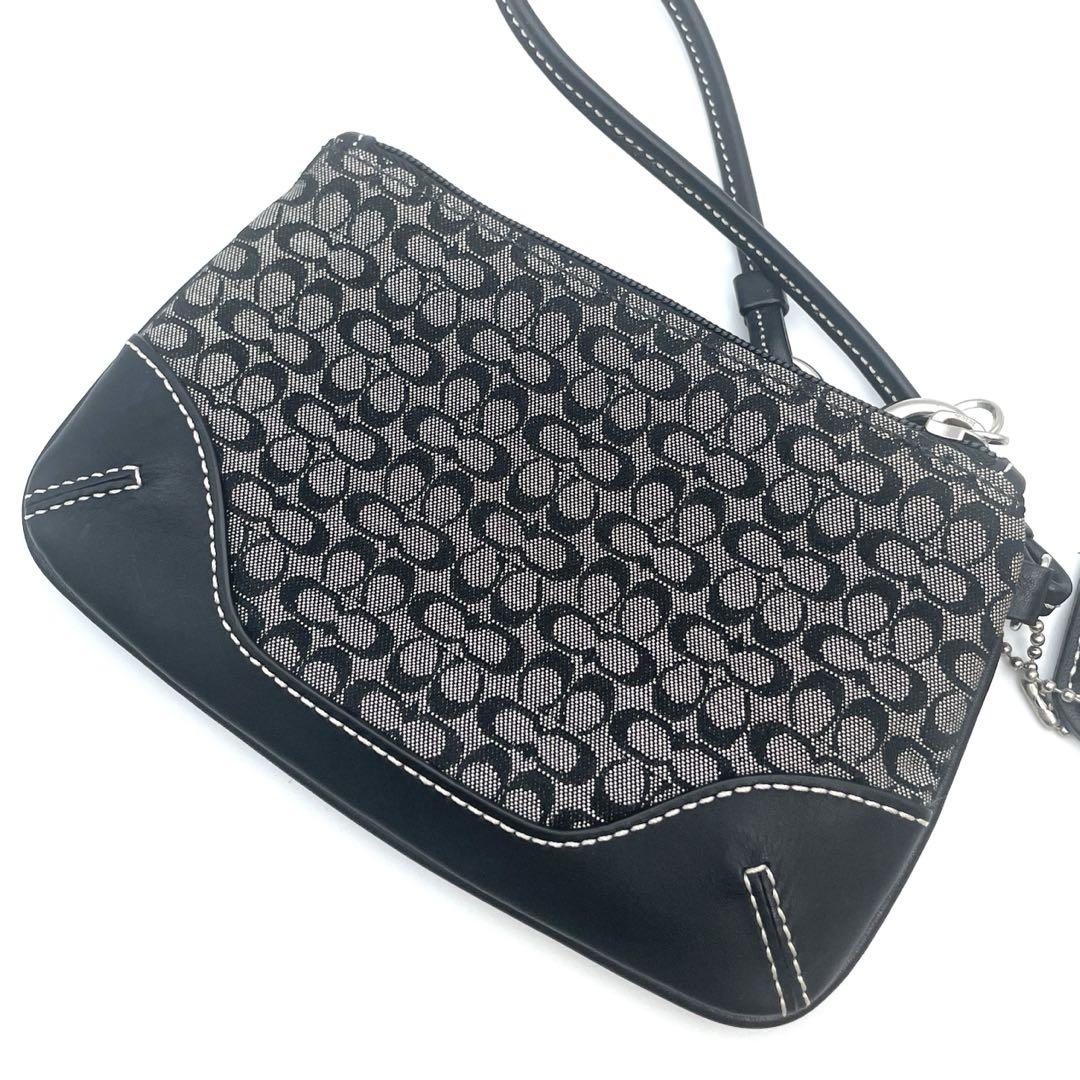 美品 COACH コーチ アクセサリーポーチ シグネチャー キャンバス