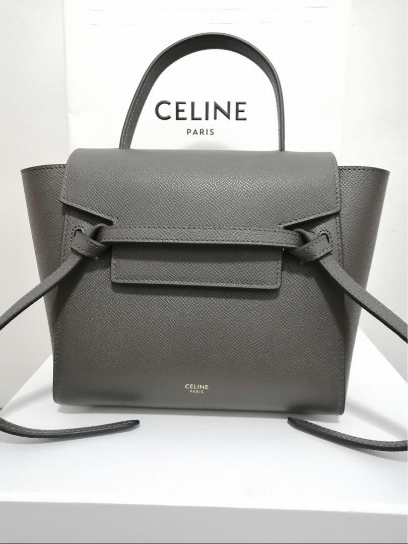 最高の品質 CELINE セリーヌ ベルトバッグナノ グレインドカーフスキン