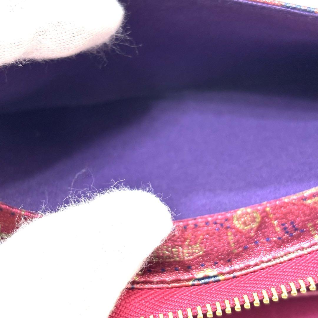 極美品 アナスイ ANNASUI 長財布 L字 パティ ファニチャー柄 エナメル