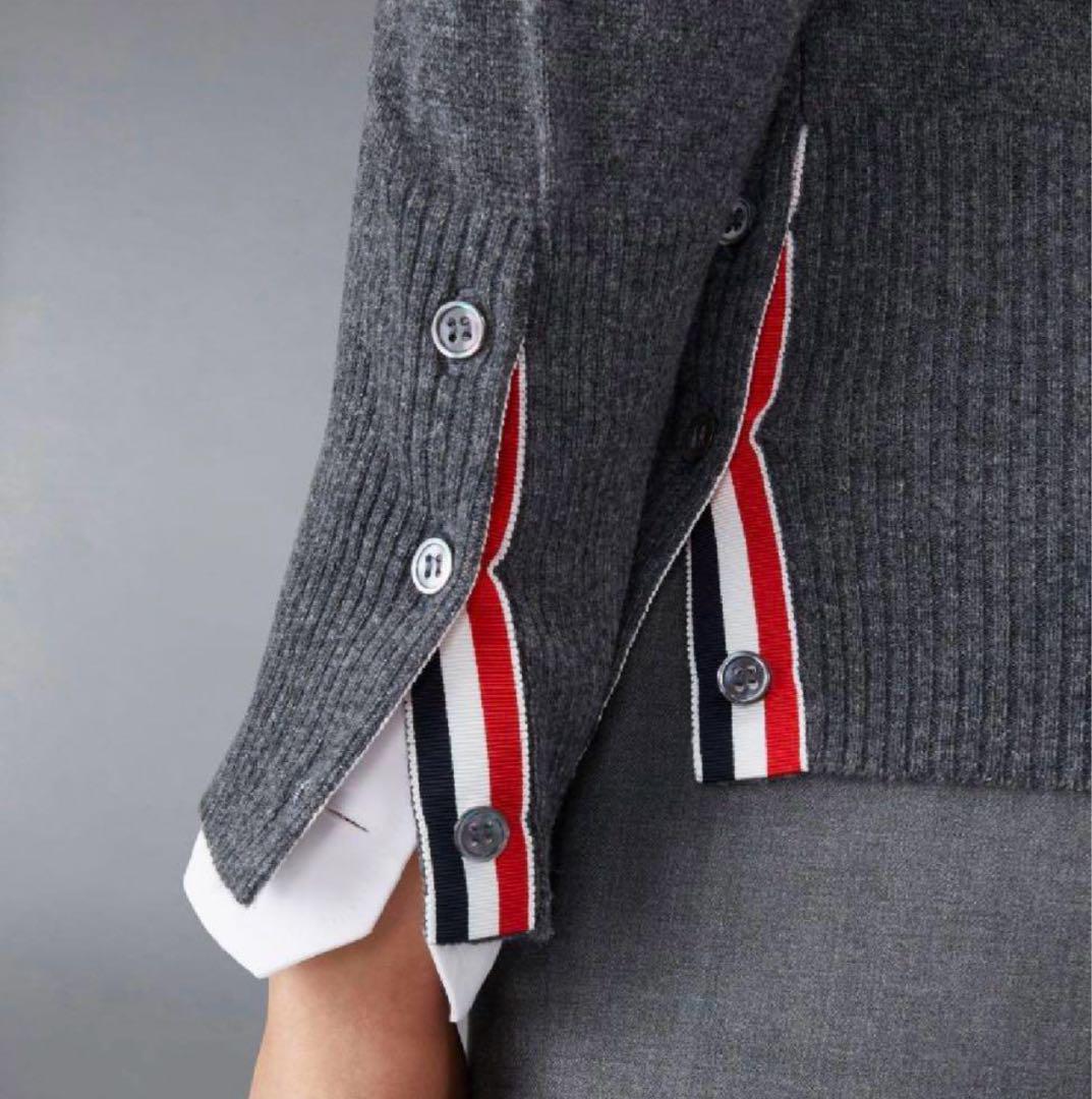 トムブラウン カシミア クルーネック プルオーバー THOM BROWNE