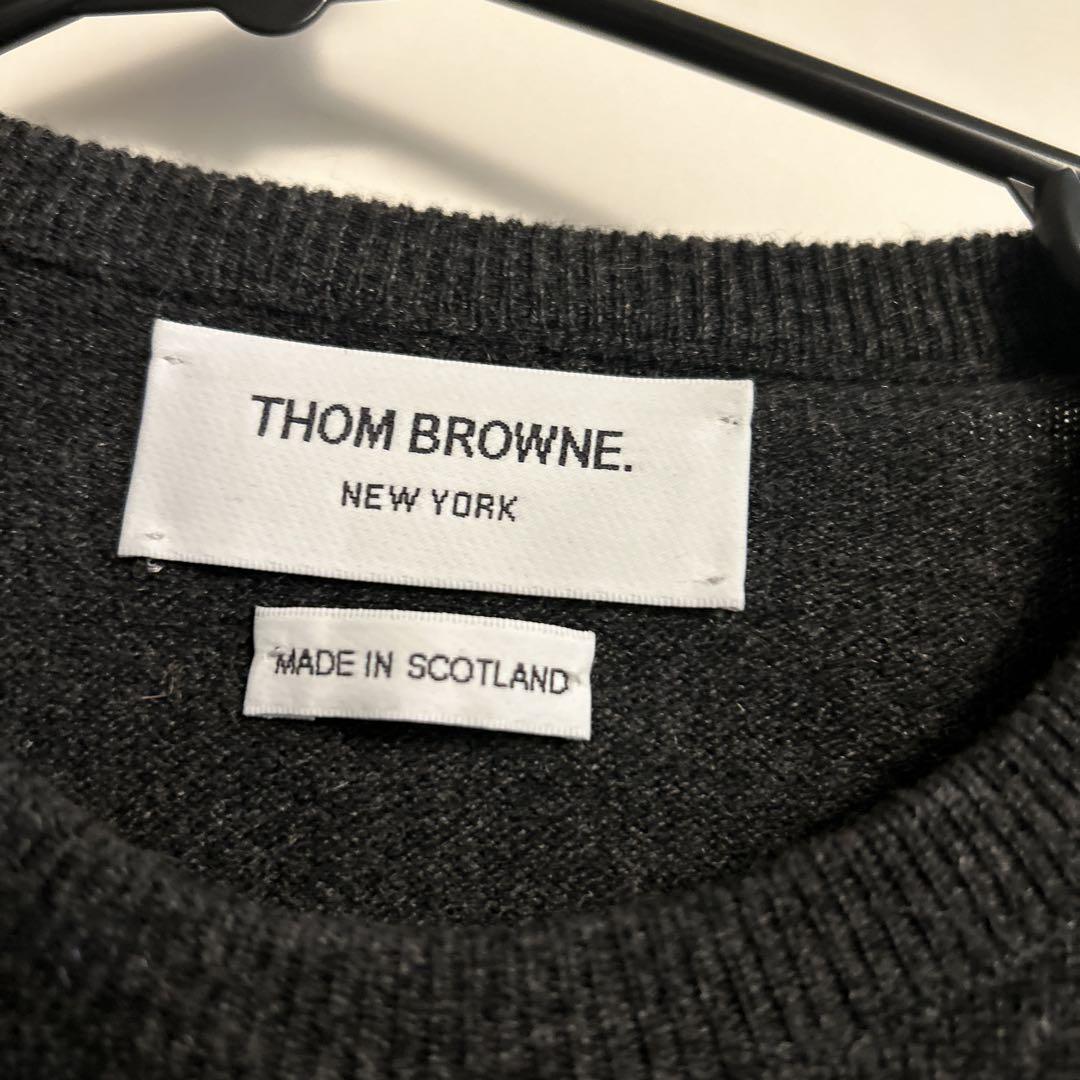 トムブラウン カシミア クルーネック プルオーバー THOM BROWNE