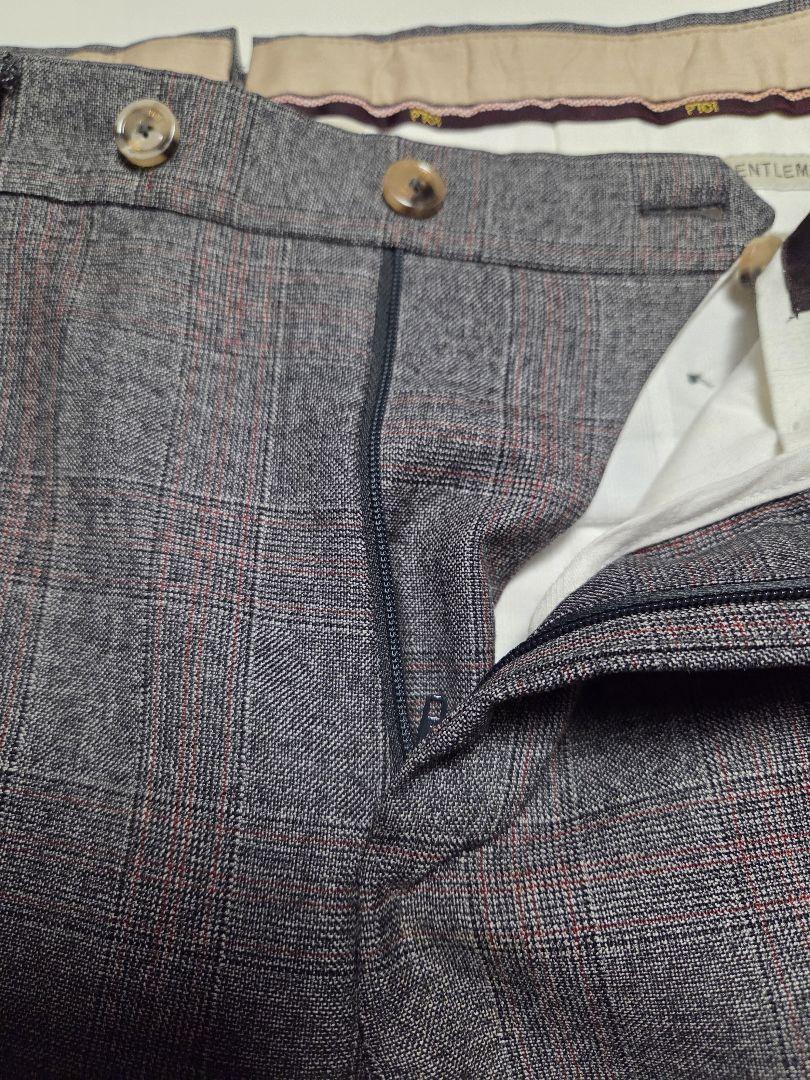【美品】PT01　GENTLEMAN　カノニコ製　グレンチェック　44　秋冬