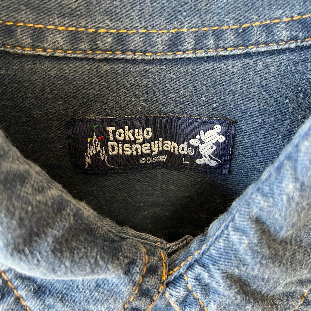 90's Disney vintage ミッキーマウス デニムシャツ