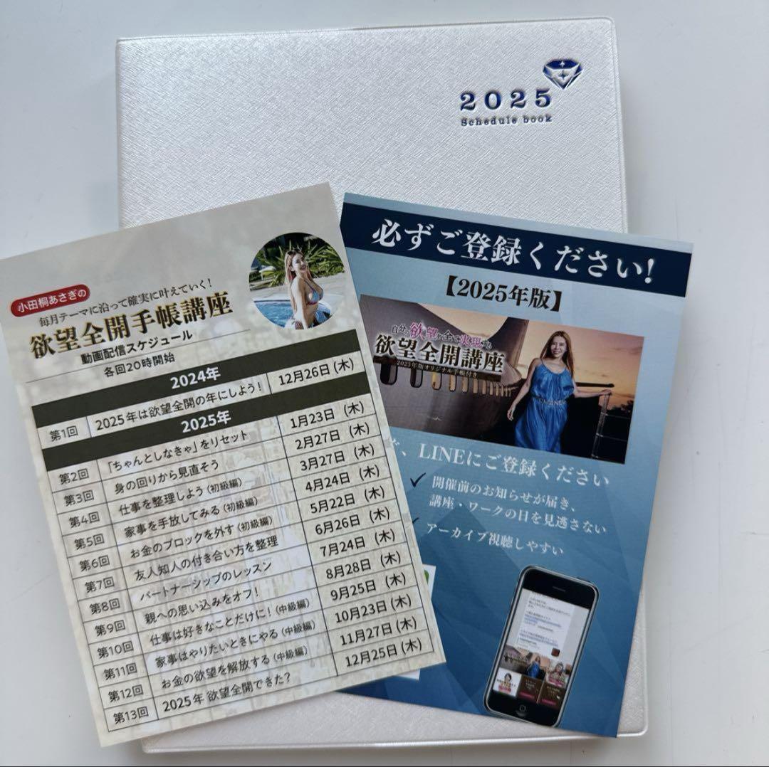 2025年度版　欲望全開手帳　小田桐あさぎ 最終値下げ！小田桐あさぎ/欲望全開手帳2025 - メルカリ