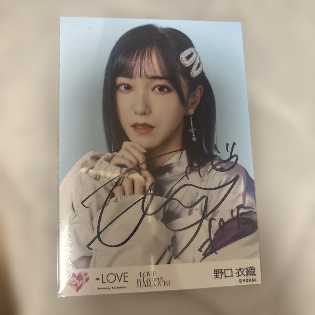 ＝LOVE イコラブ　野口衣織　とくべチュ　ヨリ　直筆 イコラブ野口衣織とくベチュ、して MV衣装②生写 真 直筆ヨリ
