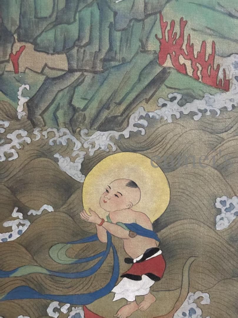 中国古美術 近代 絹本 手描き 丁観鵬 観音菩薩 掛軸 水墨画 下観鶴画 古玩 中国古美術 近代 絹本 手描き 丁観鵬 観音菩薩 掛軸 水墨画 下観鶴画 古玩