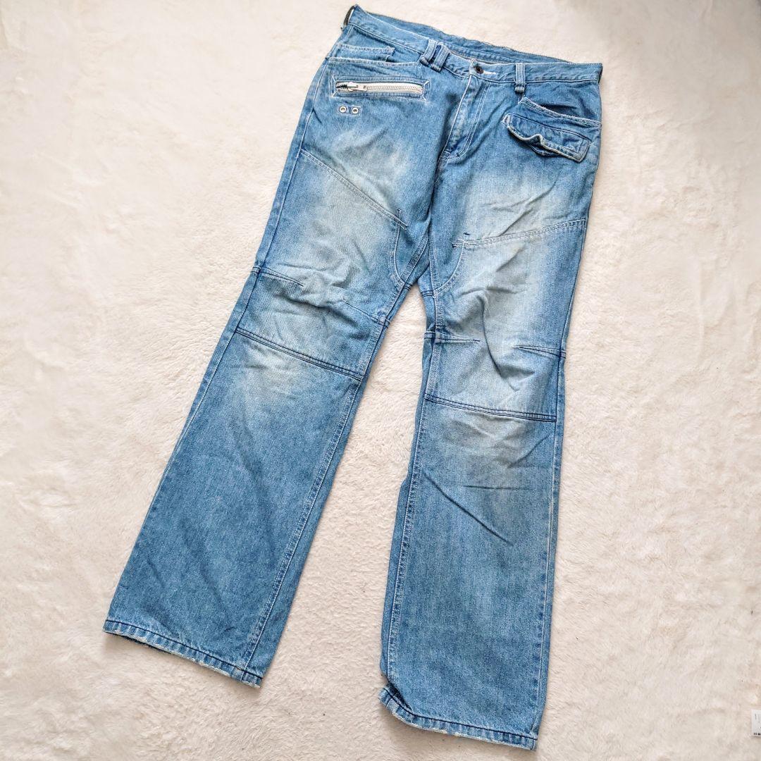 【即納】 希少 XL相当 入手困難 90s デニムパンツ ダブルニー AVIREX パンツ