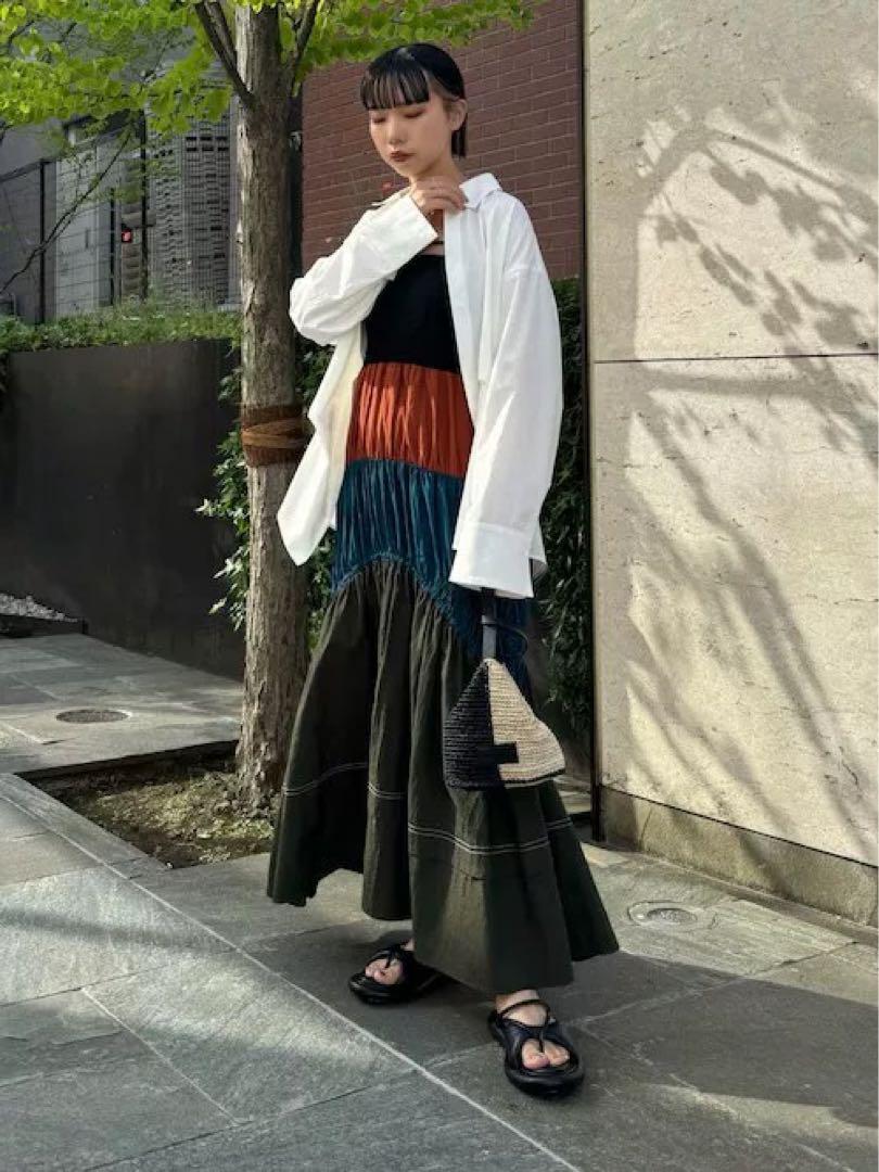 OMMO IRREGULAR SHIRRING CAMI OP - メルカリ