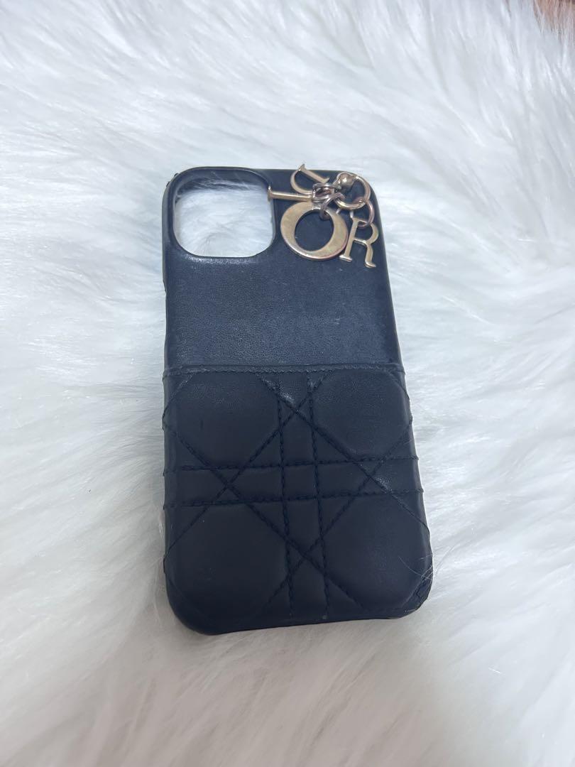 Dior ブラックキルティング iPhone14ケース