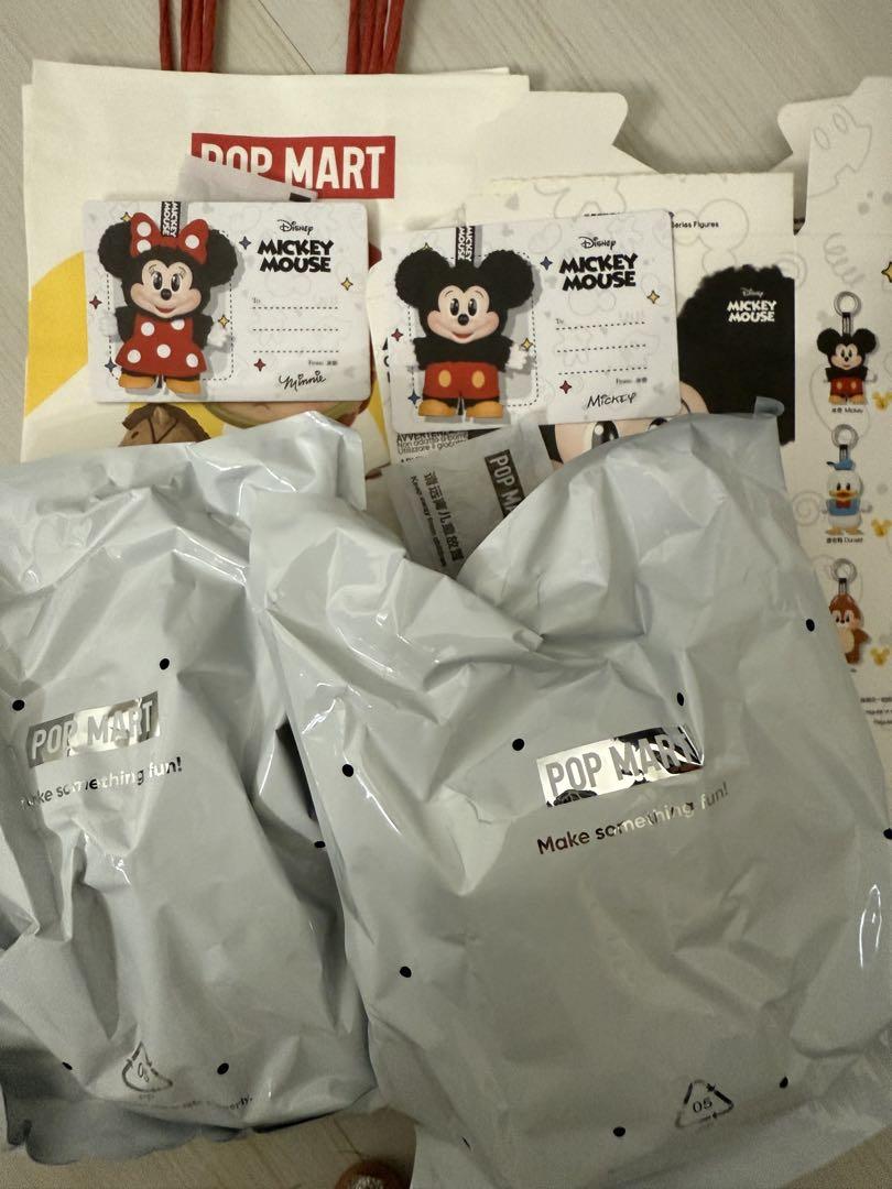 POP MART ミッキーマウス ミニーマウス ぬいぐるみ 2個セット