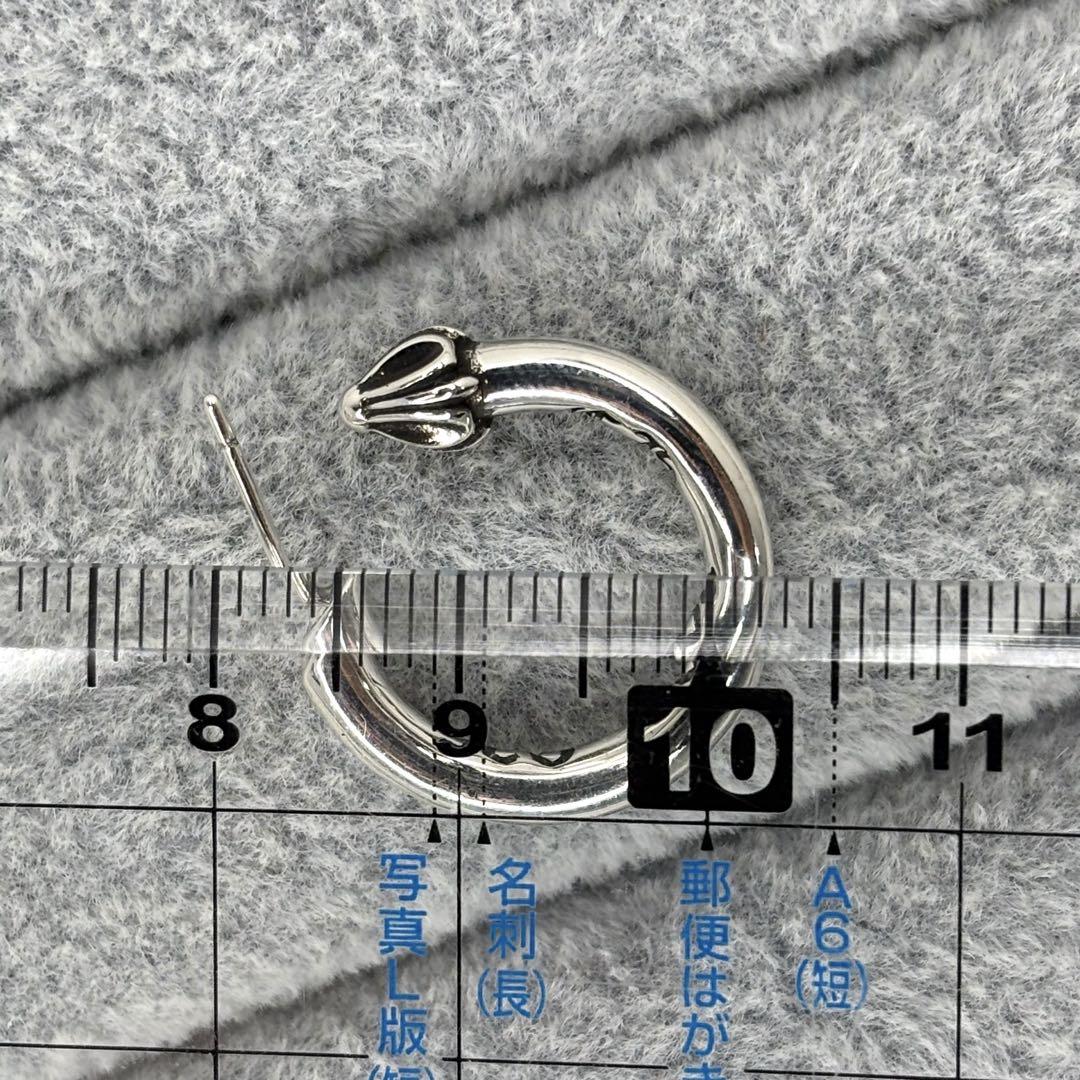 【最高品質】シルバー925素材 クロスプレーンフープピアス クロスボール　片耳