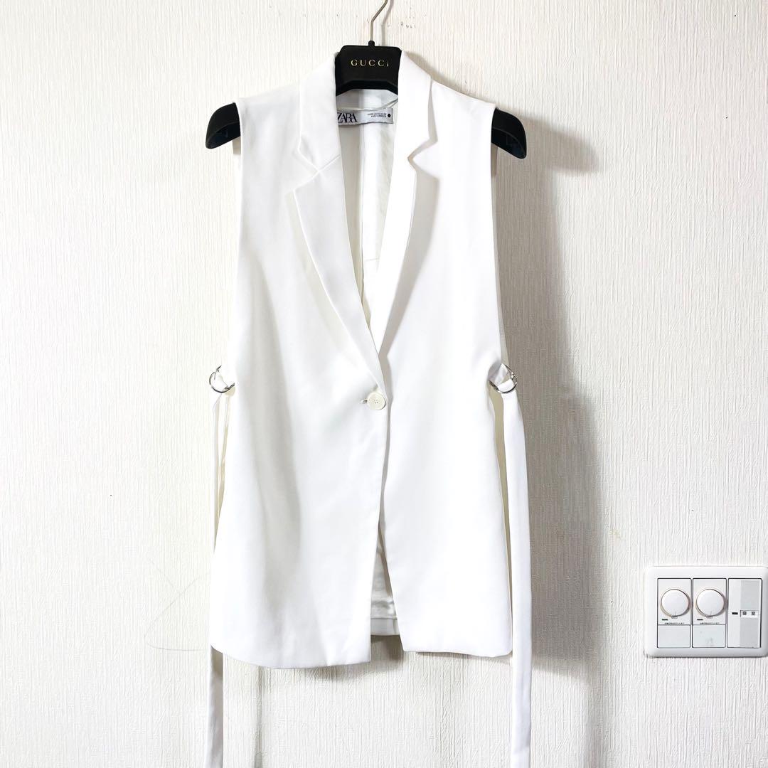 多様な 専用♥美品♥ ZARA ザラ サイドスリット入り ロングベスト ジレ トップス