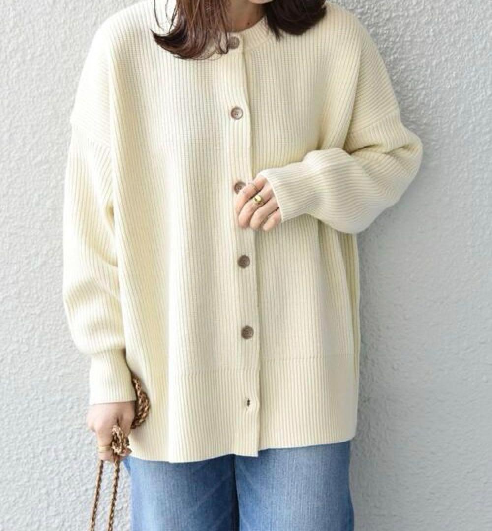 ★美品◆シップスエニィ◆ クルーネック ミディ カーディガン
