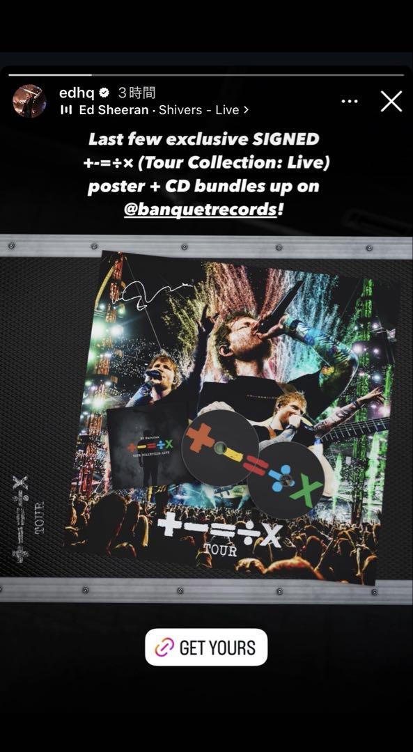 送料無料商品 |  公式 オンライン ライブ Sheeran Ed エドシーラン 2枚組 付 ポスター サイン入 CD 洋楽