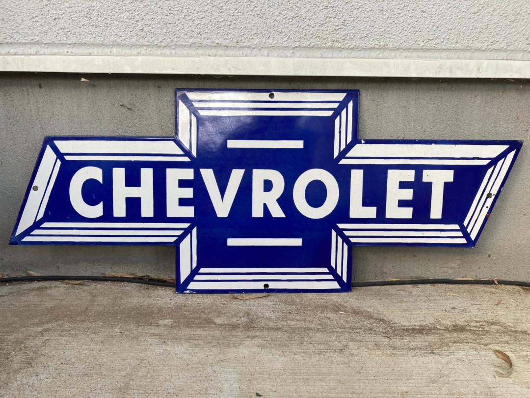 ビンテージ 看板 シボレー CHEVROLET 幅82cm / ガレージ