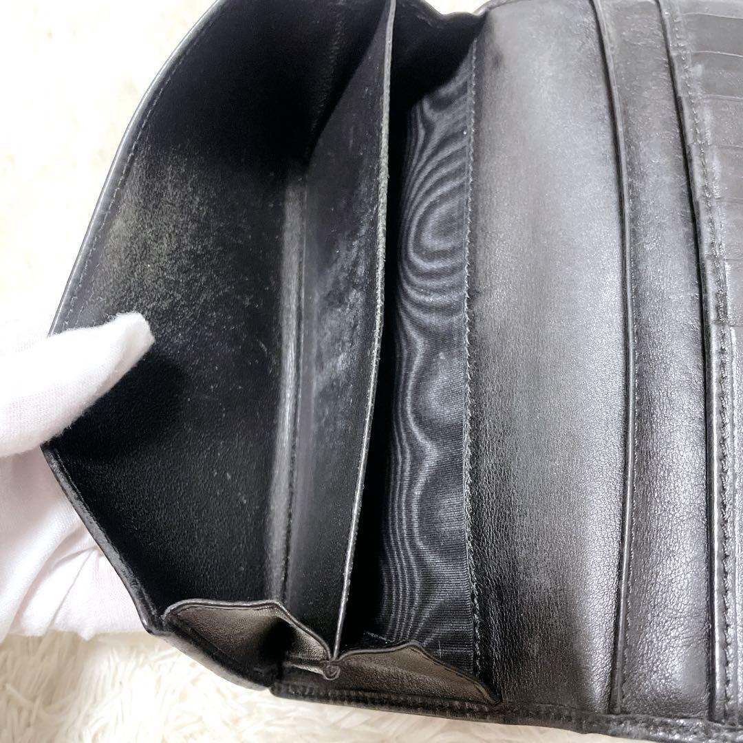 GUCCI 長財布　GG プリンシーライン　グッチシマ　リボン　レザー