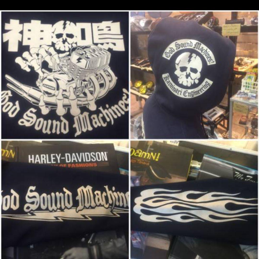神鳴オリジナル GOD SOUND MACHINES!SKULL パーカー 神鳴オリジナル GOD SOUND MACHINES!SKULL パーカー