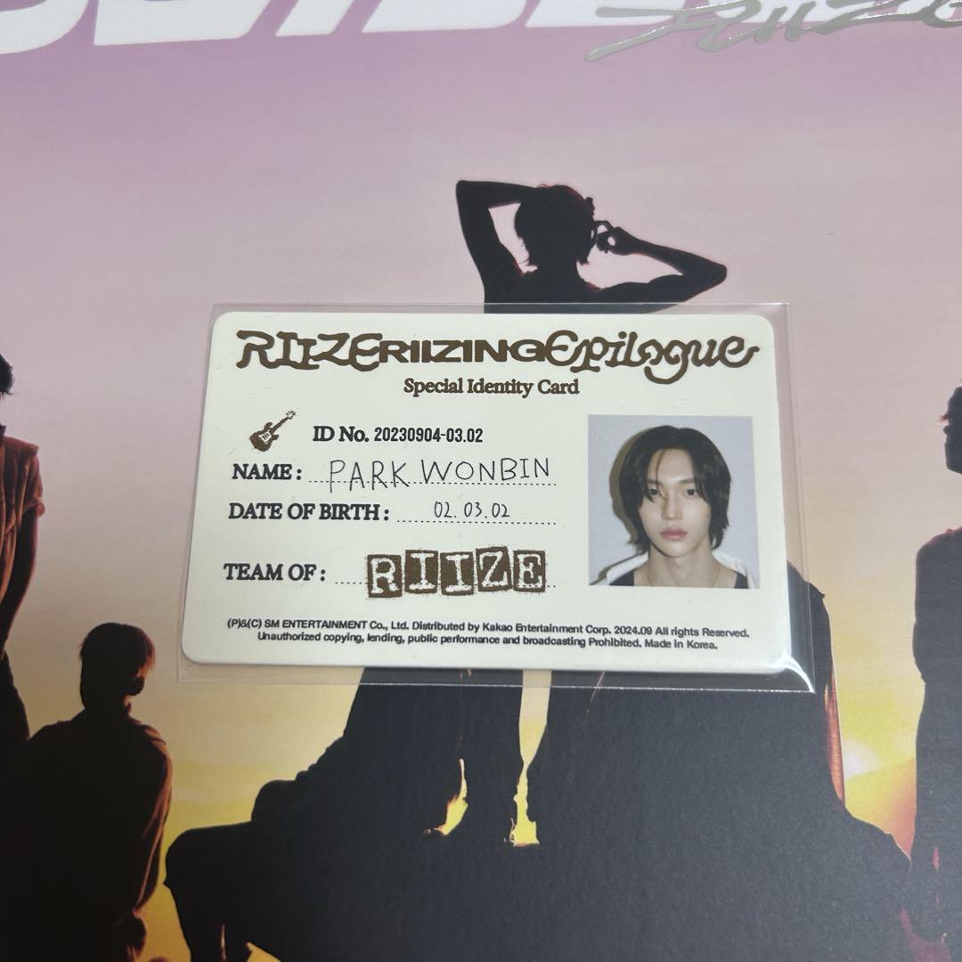 ウォンビン　アントン　トレカ　epilogue RIIZE ウォンビン epilogue ランダム トレカ スペシャルカード