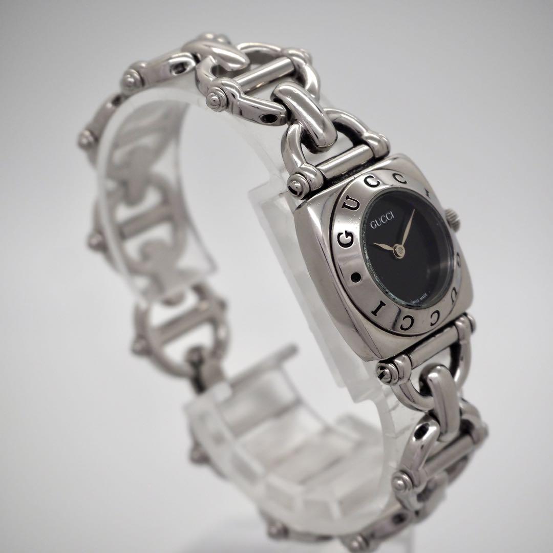 602 GUCCI 時計 レディース シルバー 6400L ブレスウォッチ