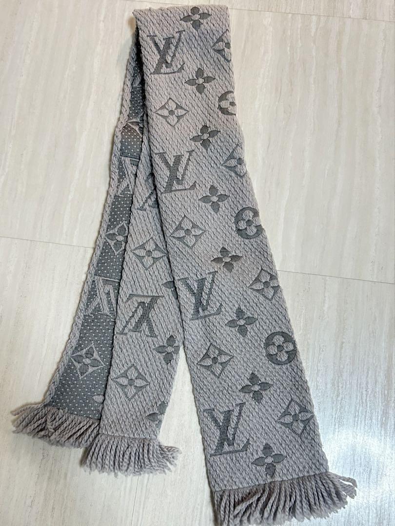 LOUIS VUITTON グレー マフラー 約30x180cm