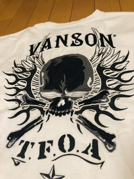 低価格安 VANSON×CROWS×WORST 武装戦線 コラボ 天竺半袖Tシャツ 白XL GNI3O-m29239081368 お得限定品
