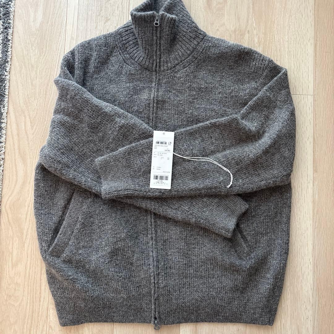 セーター ニット ATON / エイトン : HIGHLAND WOOL ALPACA DRIVERS KNIT : KRAGCW0916「COR」 ATON（エイトン）の「ATON(エイトン) HIGHLAND WOOL ALPACA DRIVERS