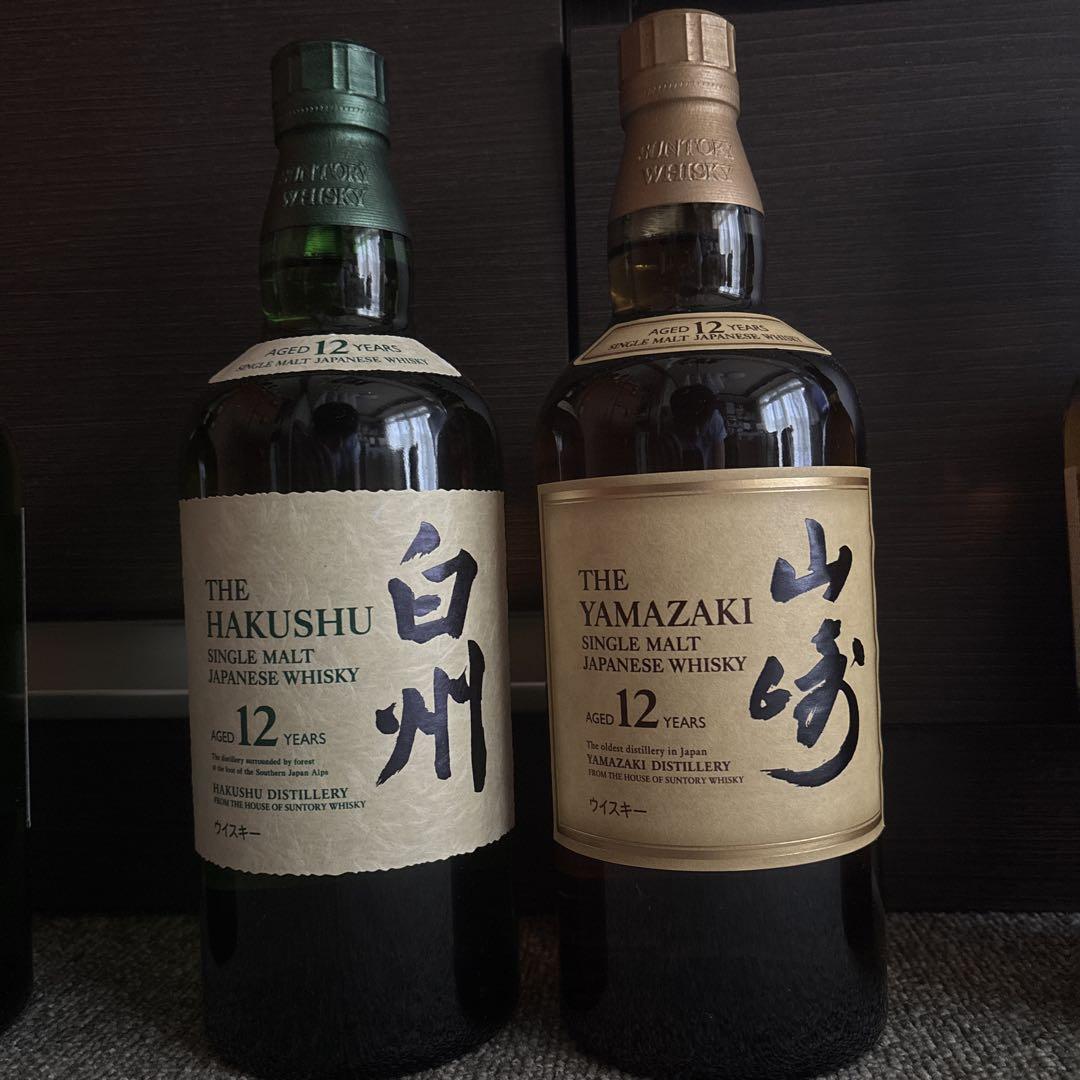山崎・白州 12年 シングルモルトウイスキーセット