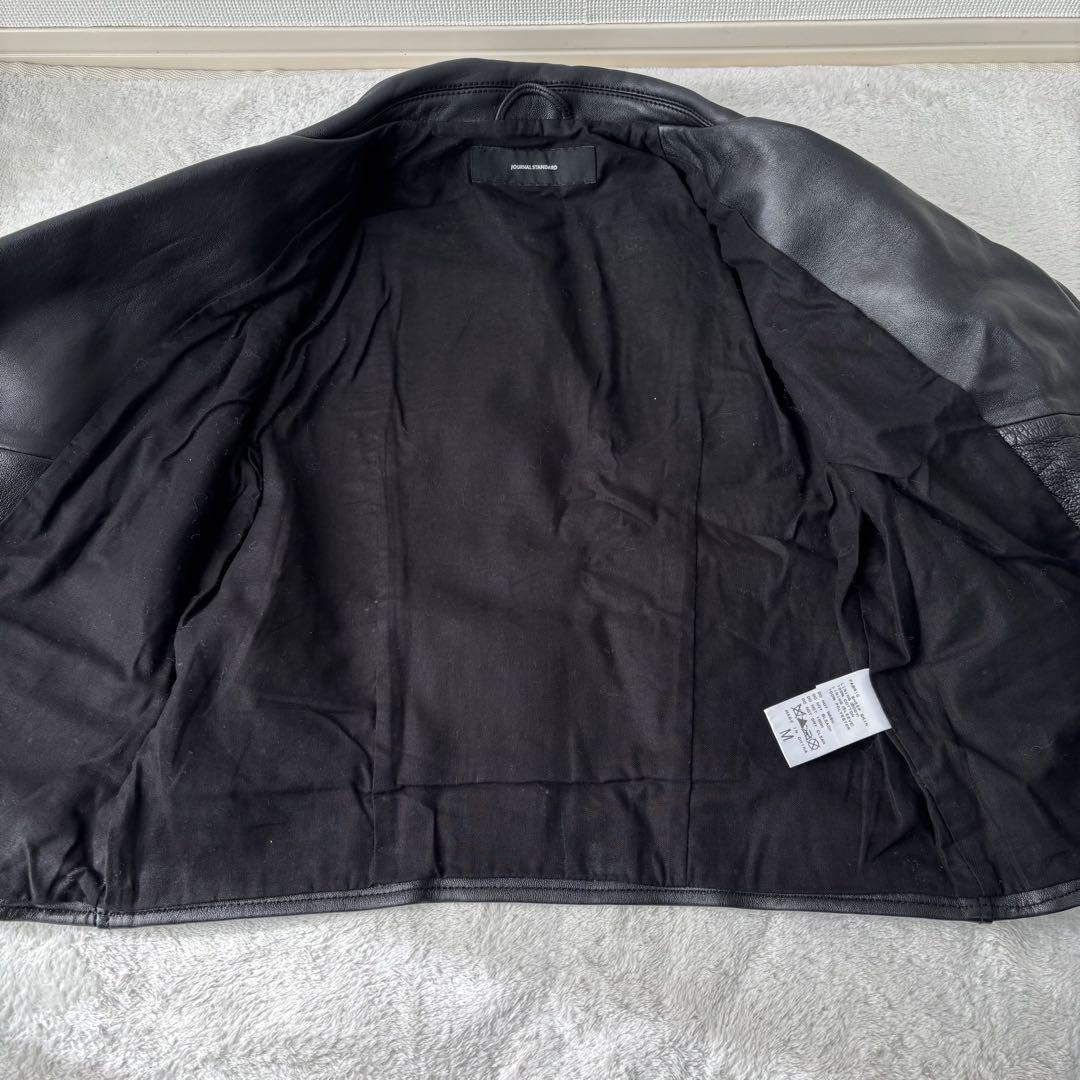 ✨極美品✨ジャーナルスタンダード　ライダース ダブル ラムレザー　ブラック　M